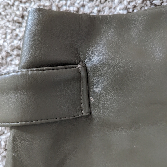 MNG Green Pleather HR Cargo Pants - Picture 8 of 10